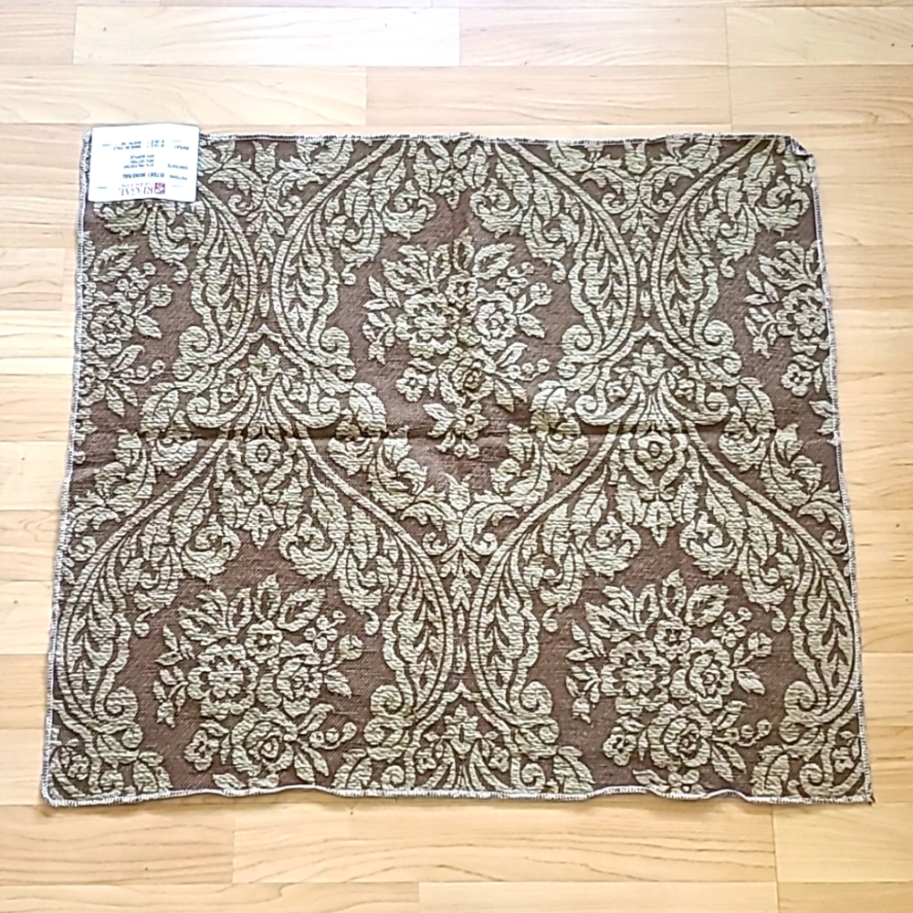 Beautiful Brown Floral Table Cloth Made in Italy 27"×24"